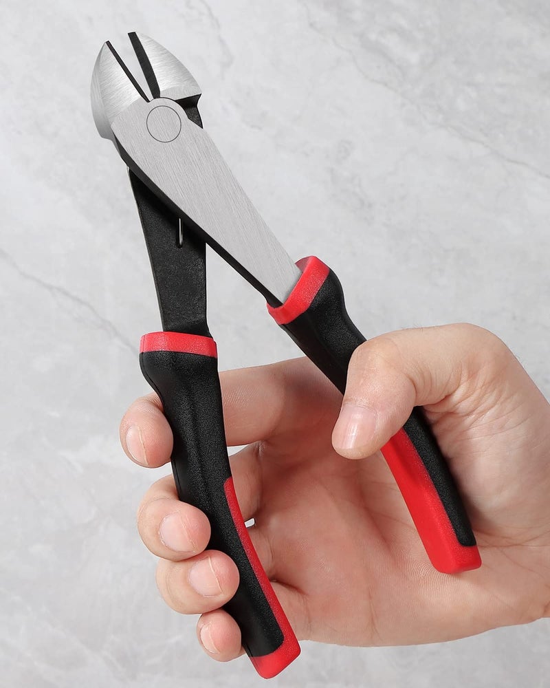 IGAN 7-inch Wire Cutters, Spring-loaded Side Cutters Dikes, Ultra Tough and Durable Diagonal Cutting Pliers in CRV Steel, Heavy Duty Cutting Pliers for Electrical, Artificial Flowers and Homes - Image 3